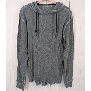 Retrofit Size Medium Womens Black White Knit Long Sleeve Hooded Top